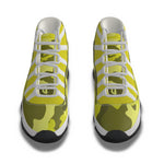CAMOUFLAGE YLW Men's High Top Basketball Shoes