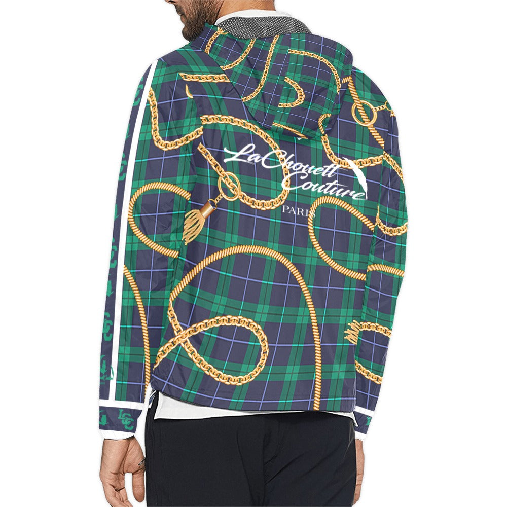PLAID IN GOLD Unisex All Over Print Windbreaker