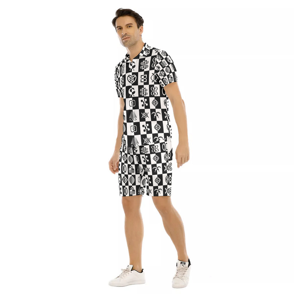 ADINKRA Men's Short Sleeve Shirt Sets
