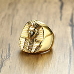 Pharaoh Shaped Gold RingsStainless Steel