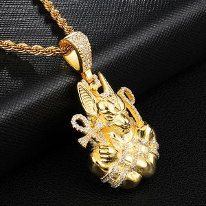 Iced Out Bling Anubis Necklaces