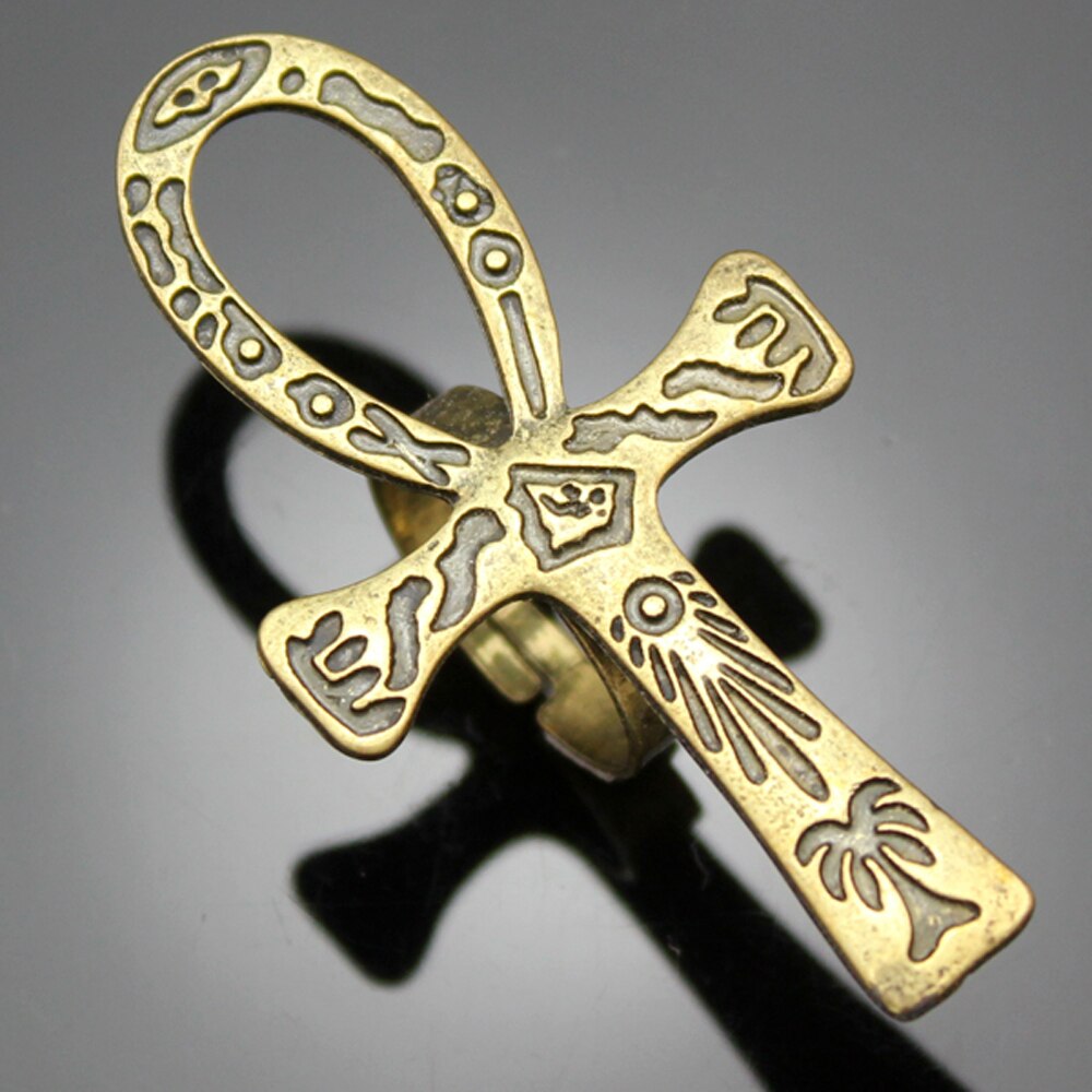 VintageTribal Carved Ankh Cross