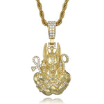 Iced Out Bling Anubis Necklaces