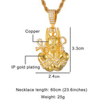 Iced Out Bling Anubis Necklaces
