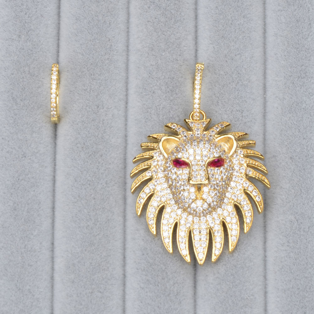 Gold Lion Earrings