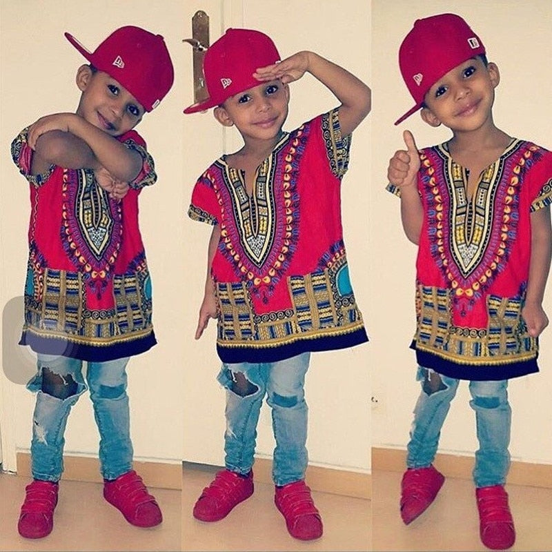 Traditional Dashiki T-shirt For Boys and Girls