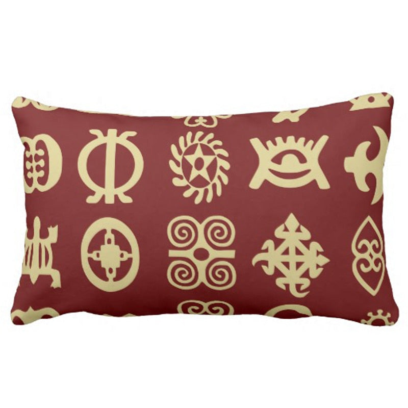Rectangle Pillowcase Adinkra Symbols Printing