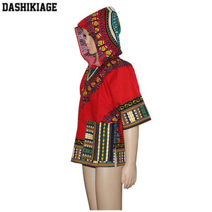 Unisex Kids Dashiki Hoodies T-shirt