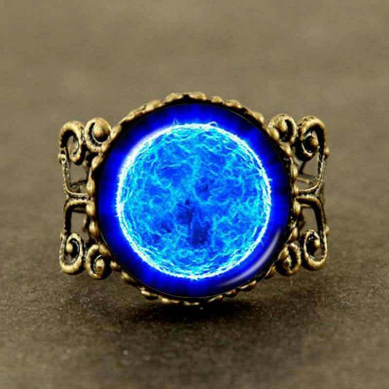 Blue Nebula space Ring