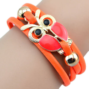 Infinity Owl Leather Bracelets