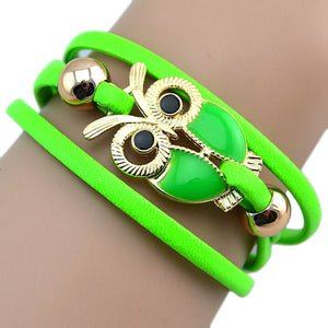 Infinity Owl Leather Bracelets