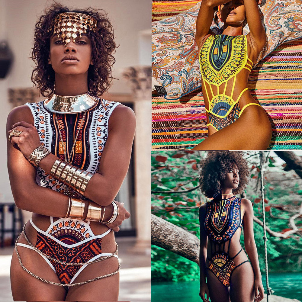 African  Dashiki Bikini Swimwear