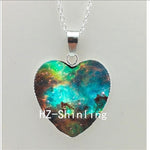 Galaxy Nebula Heart Necklace