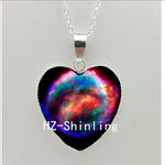 Galaxy Nebula Heart Necklace