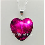 Galaxy Nebula Heart Necklace