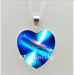 Galaxy Nebula Heart Necklace