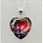 Galaxy Nebula Heart Necklace