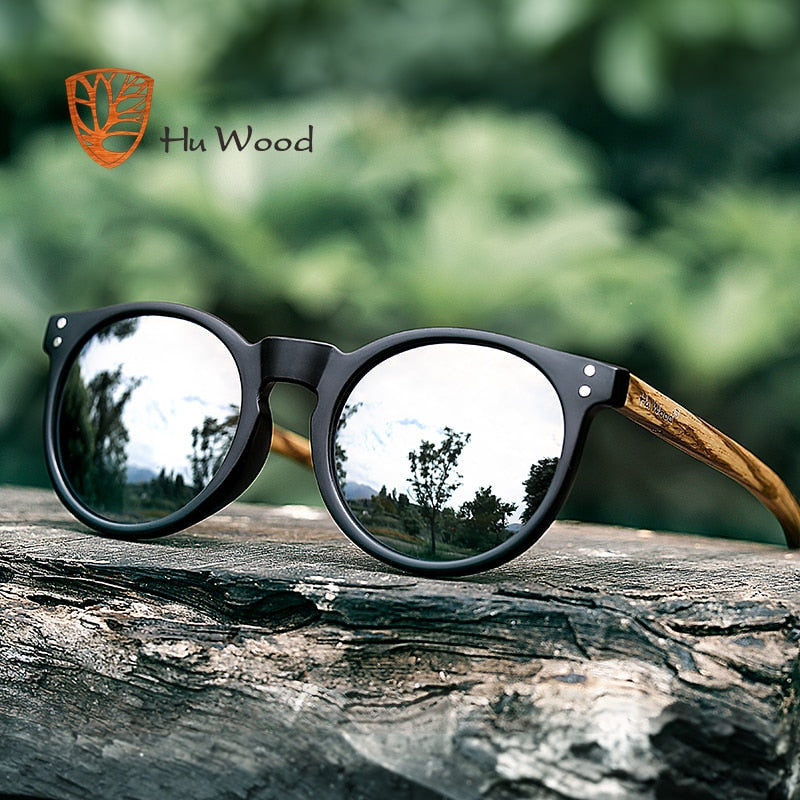 Wood Polarized Coating Mirror Sunglasses