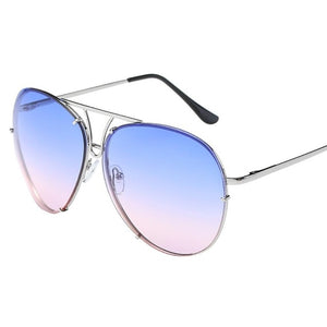 Oversized Aviator Sunglasses Flat Top