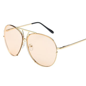 Oversized Aviator Sunglasses Flat Top