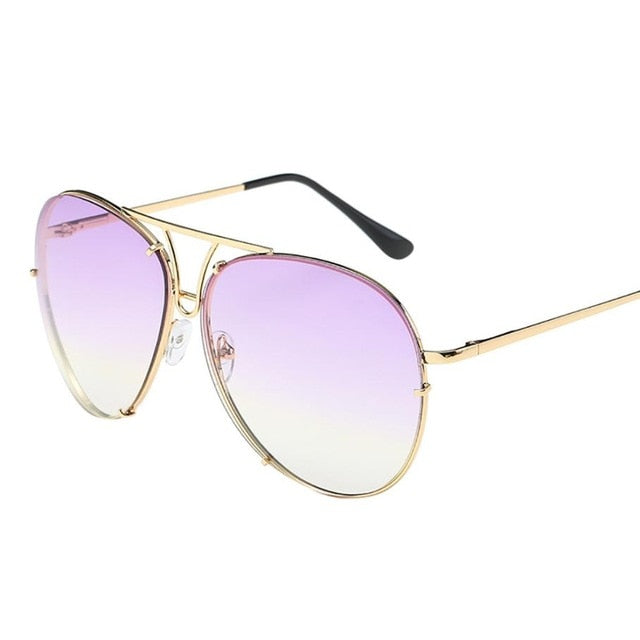 Oversized Aviator Sunglasses Flat Top