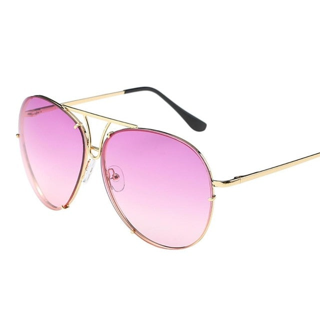 Oversized Aviator Sunglasses Flat Top