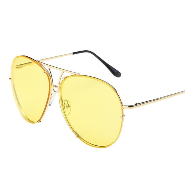 Oversized Aviator Sunglasses Flat Top