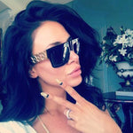 Fashion Gold Metal Chain Sunglasses Vintage Hip Hop