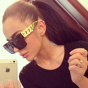 Fashion Gold Metal Chain Sunglasses Vintage Hip Hop