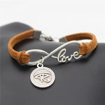 Fashion Love Infinity Eyes of Horus Lucky Charms Leather Bracelets