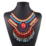 Multicolor tassel egyptian vintage pendants & necklaces