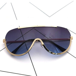 Sexy Rimless Gold Oversized Frame Lunette