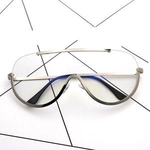 Sexy Rimless Gold Oversized Frame Lunette