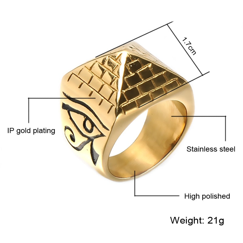 Pyramid Ring Stainless Steel
