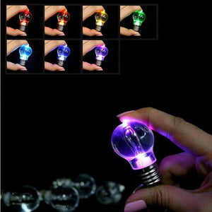 LED Light Bulb Pendant Necklace Flashing Jewelry