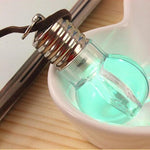 LED Light Bulb Pendant Necklace Flashing Jewelry