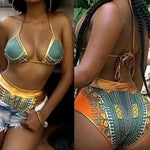 Women Dashiki Bikini Set Beachwear