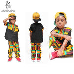 Children's Ankara boy Tradition tops +pant sets