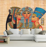 Large mural, 3D Ancient Egyptian color figure painting