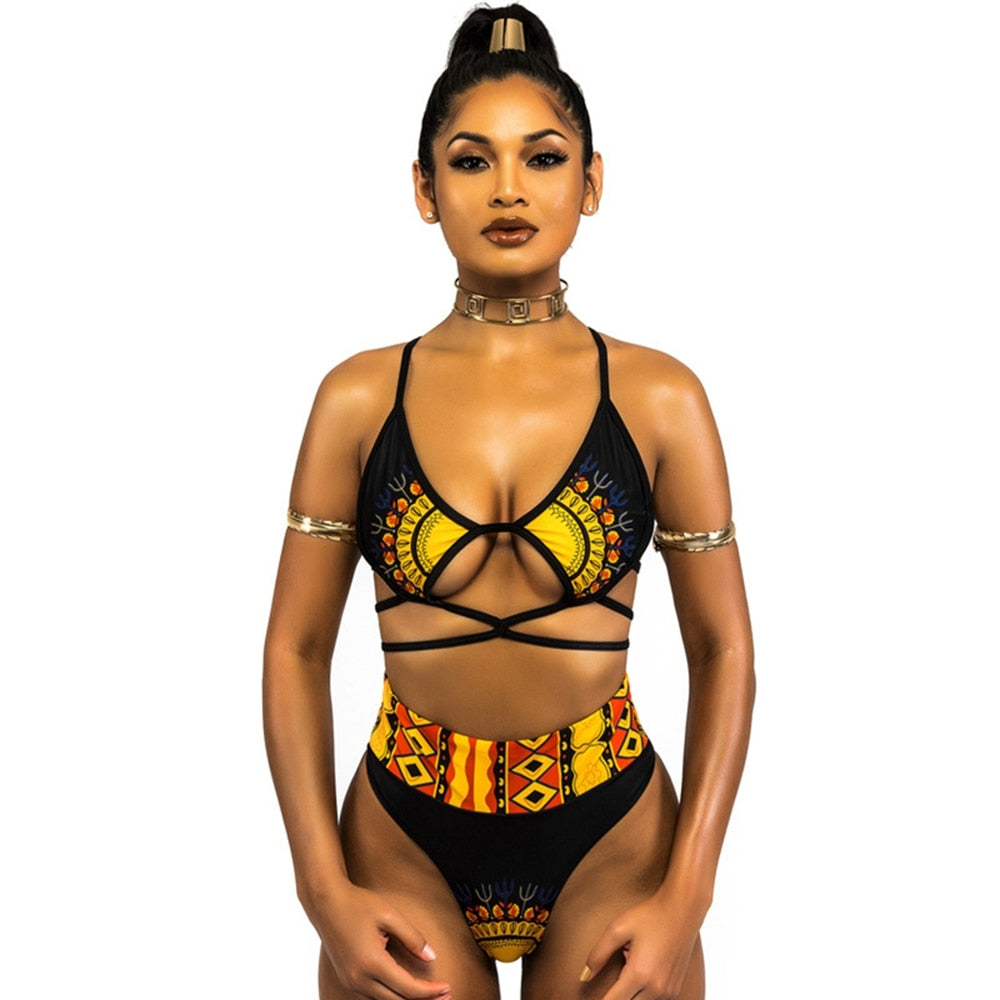 Monokini Bandage 2 Piece Sexy African Dashiki