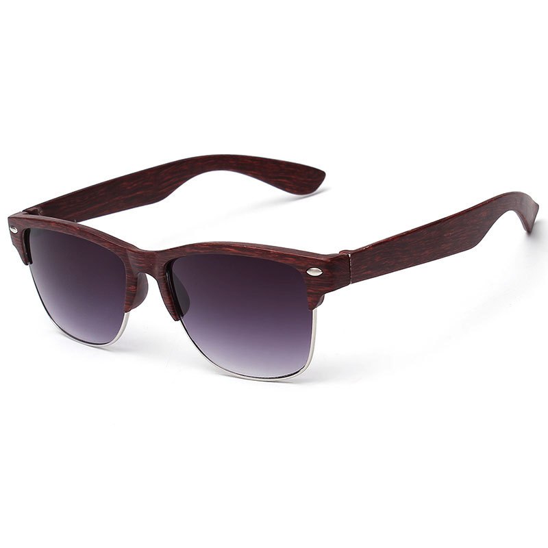 Classic half frame Wood sunglasses