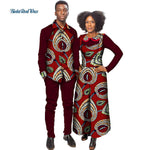 African Print Jumpsuit with Shirt for Women Bazin Riche Mens Shirt and Pants Sets African Clothing Lover Couples