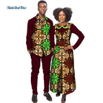 African Print Jumpsuit with Shirt for Women Bazin Riche Mens Shirt and Pants Sets African Clothing Lover Couples