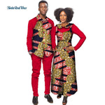 African Print Jumpsuit with Shirt for Women Bazin Riche Mens Shirt and Pants Sets African Clothing Lover Couples