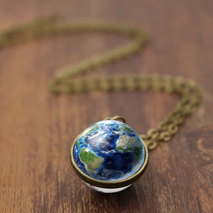 World Map Pendant Necklace