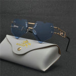 Glittery Frames Love Heart Women Sunglasses