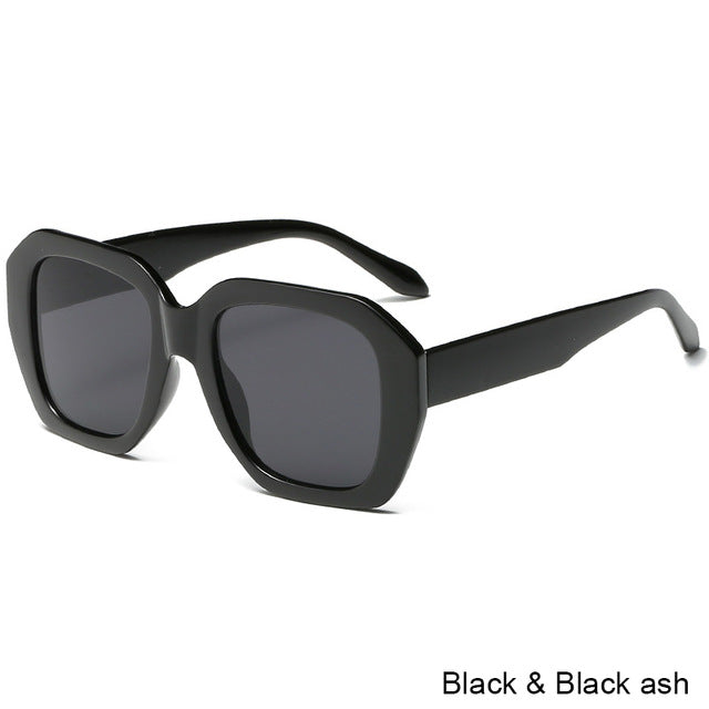 Black Square Sunglasses Big Frame Colorful