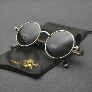2Pac Style Round Sunglasses clear lens
