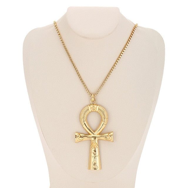 Egyptian Gold Color Pendant & Chain