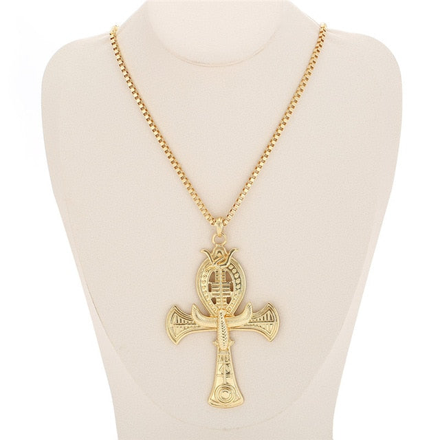 Egyptian Gold Color Pendant & Chain